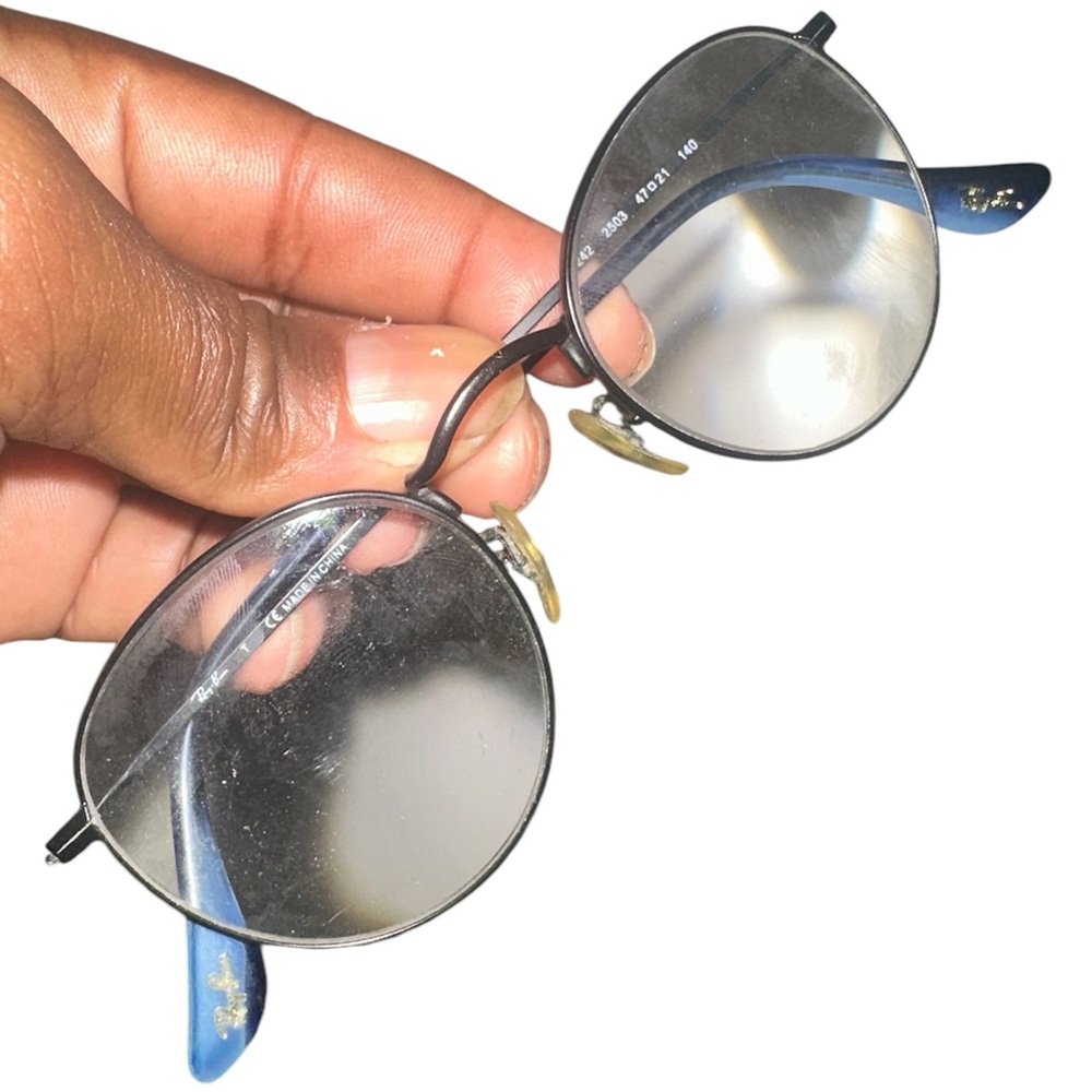 New Ray Bans blue wire round frames
